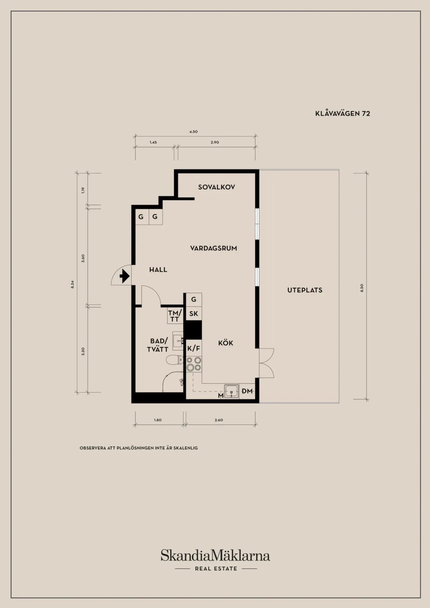 Planritning, Klåvavägen 72