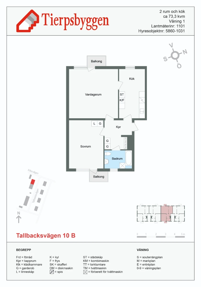 Planritning, Tallbacksvägen 10B