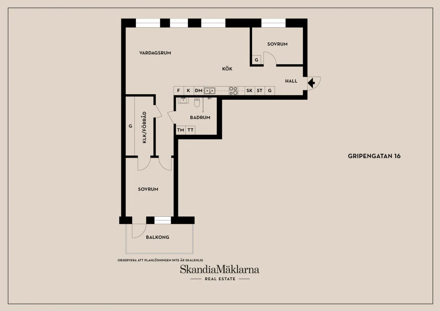 Planritning, Gripengatan 16