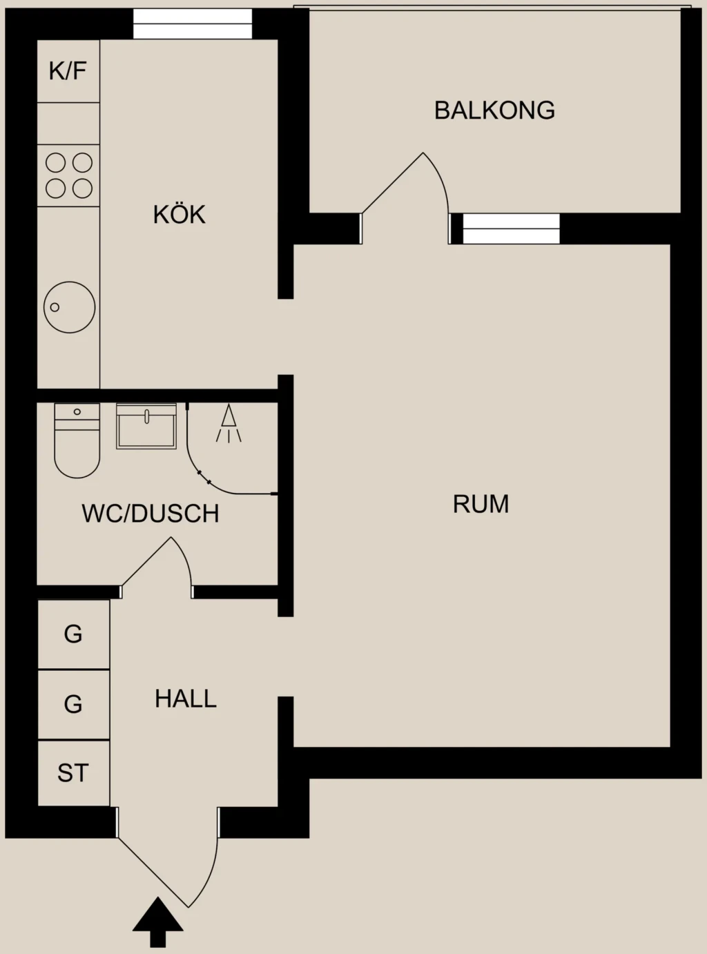 Planritning, Backvägen 5A