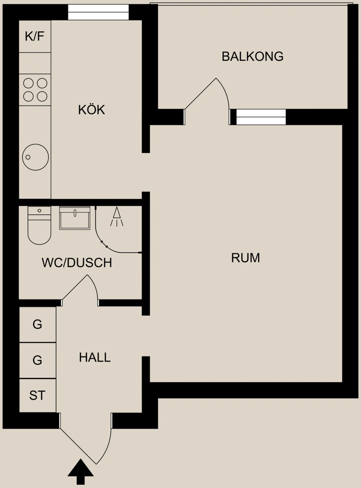 Planritning, Backvägen 5A