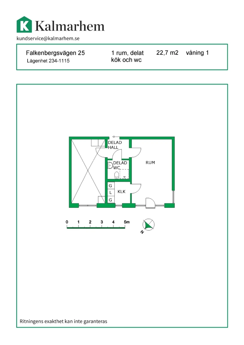 Planritning, Falkenbergsvägen 25