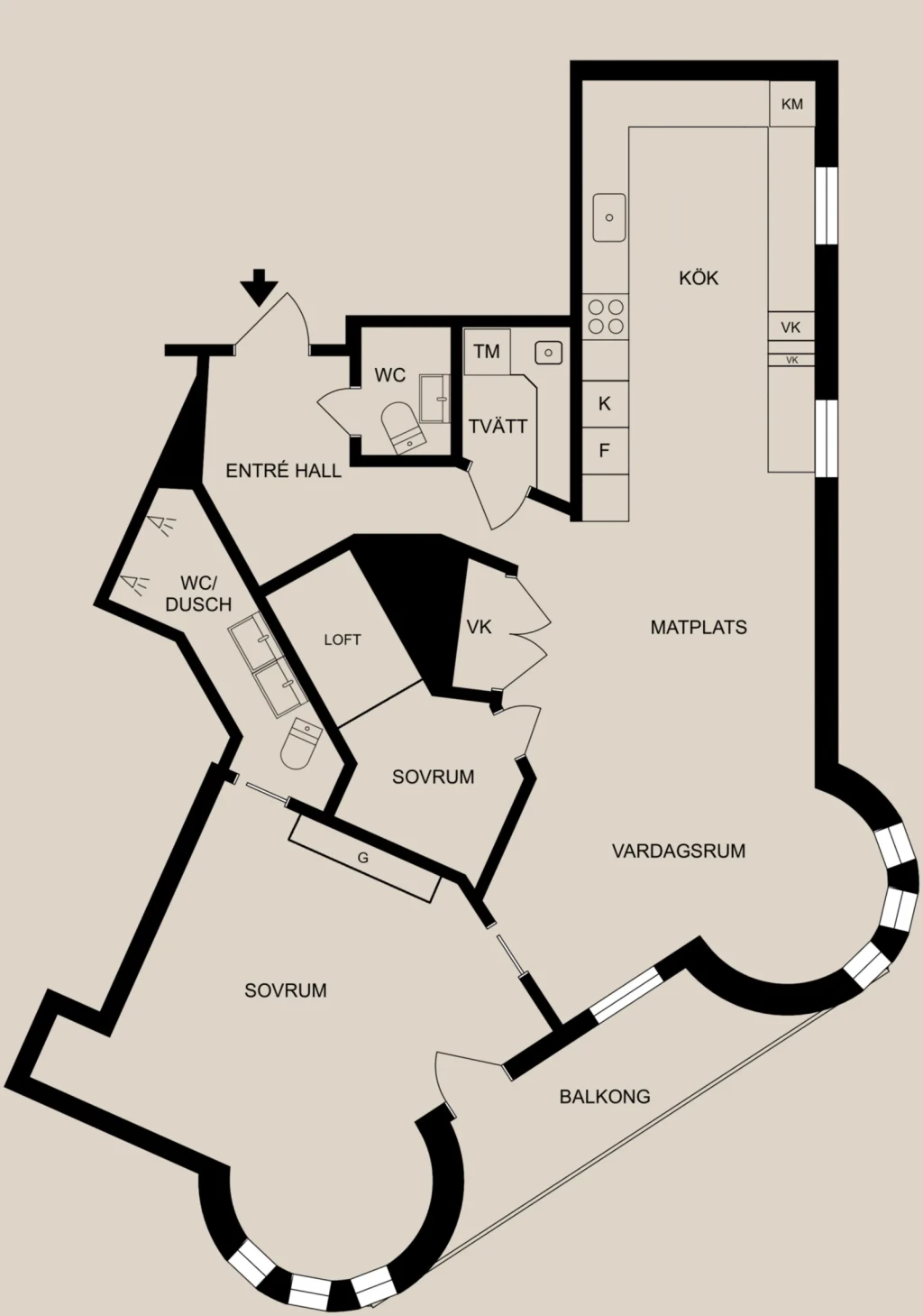Planritning, Kneippgatan 23A
