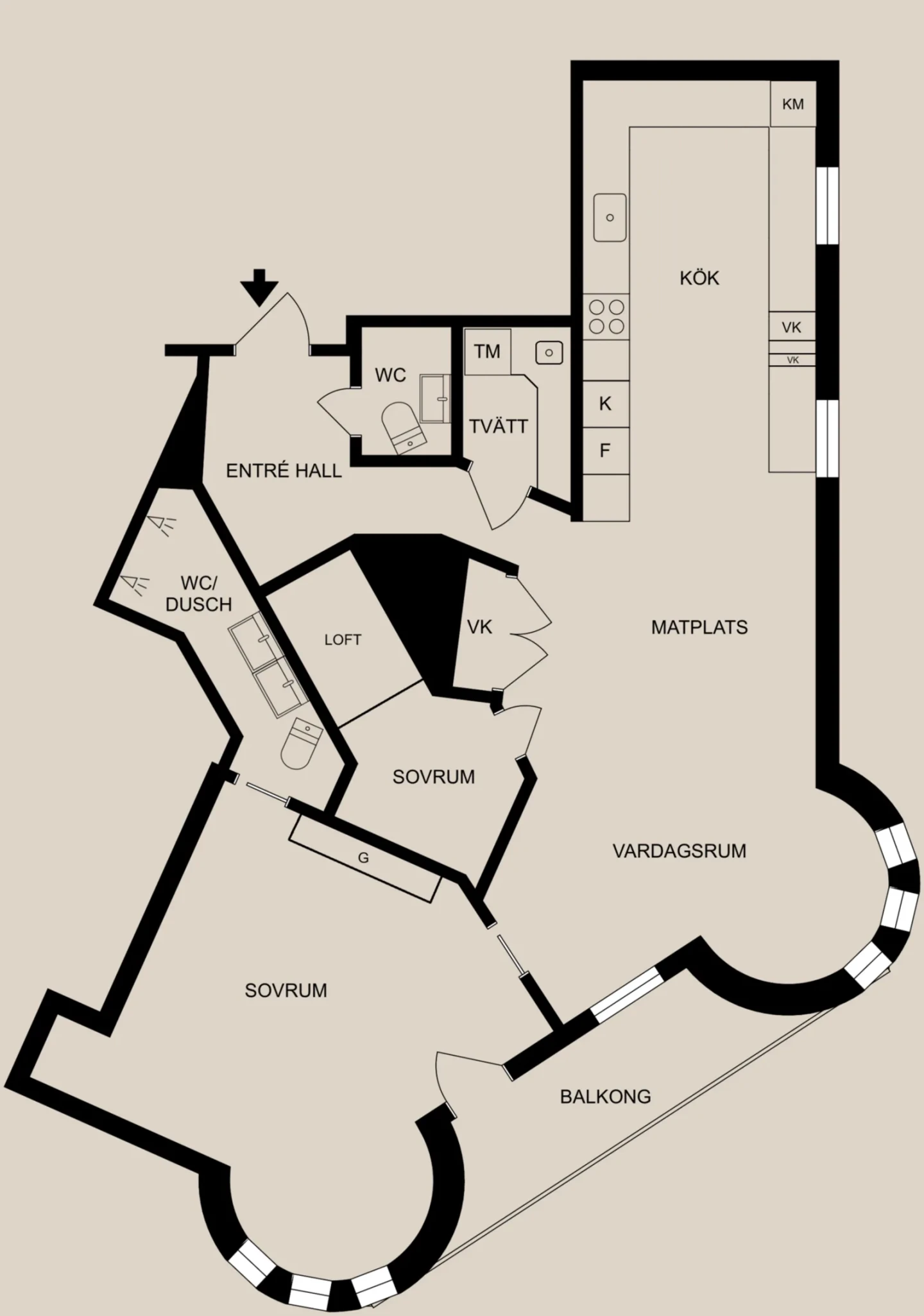 Planritning, Kneippgatan 23A