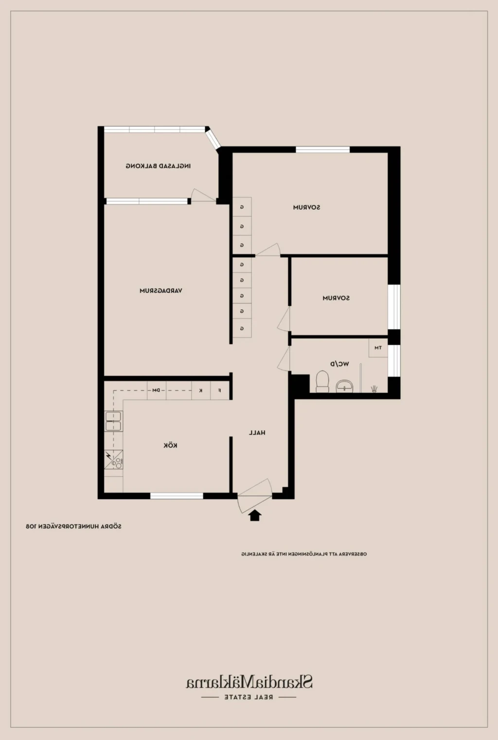 Planritning, Södra Hunnetorpsvägen 108