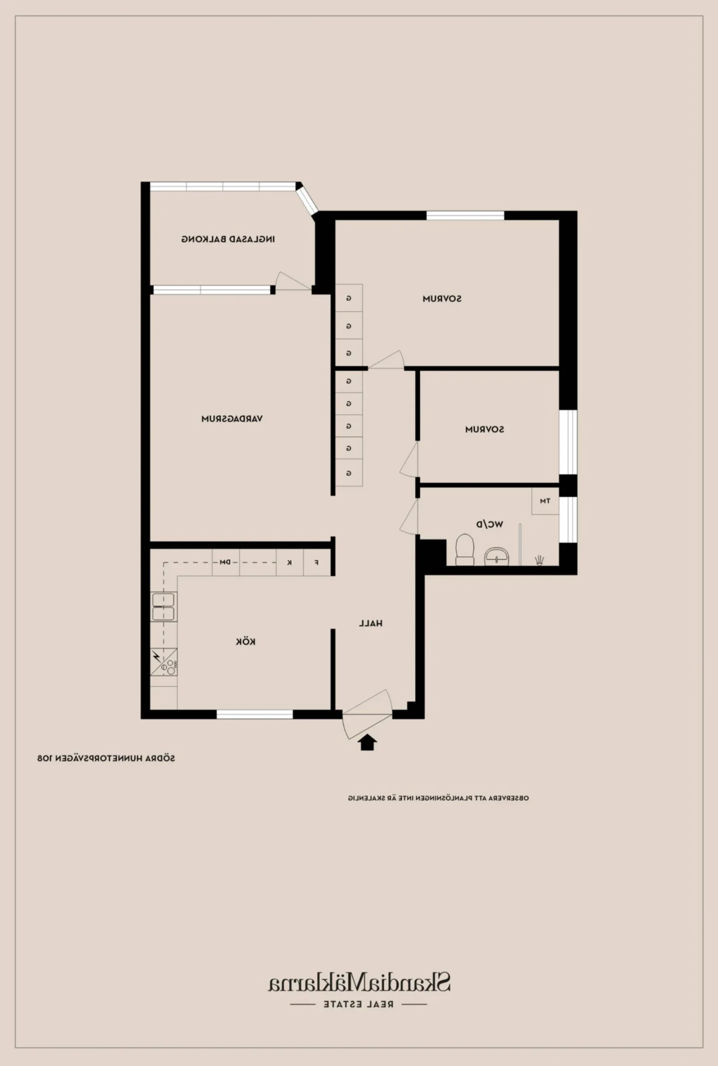 Planritning, Södra Hunnetorpsvägen 108