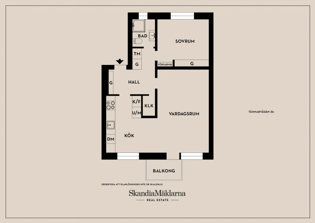 Planritning, Tämnarvägen 36
