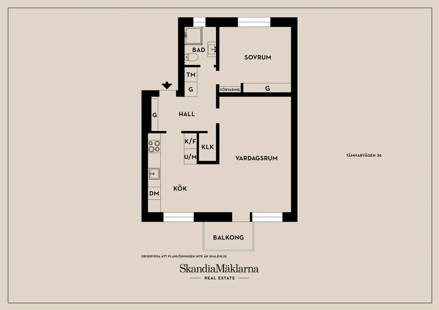 Planritning, Tämnarvägen 36