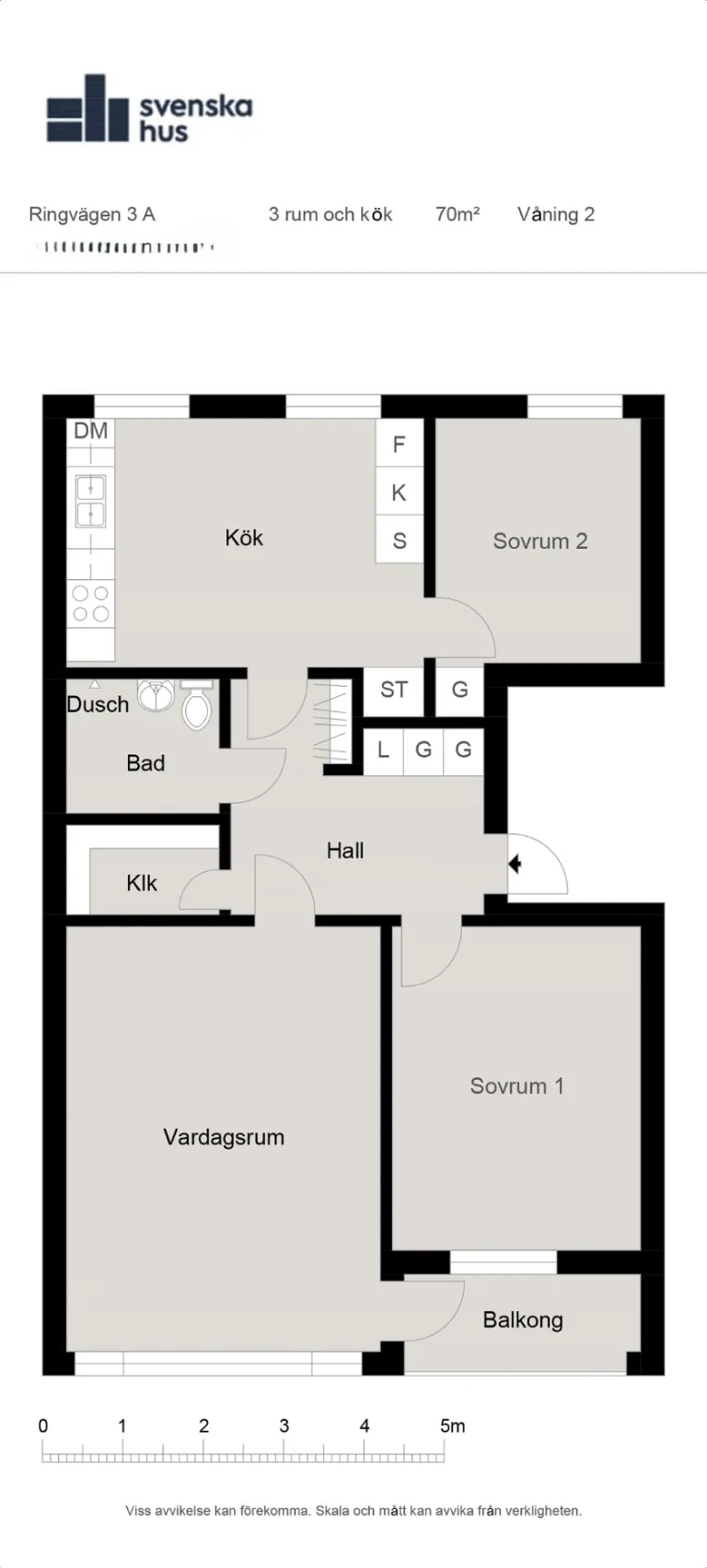 Hyresrätt med 3 rum på Ringvägen 3A i Landskrona, bild 3 av 3