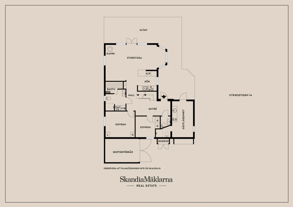 Planritning, Utkiksstigen 14