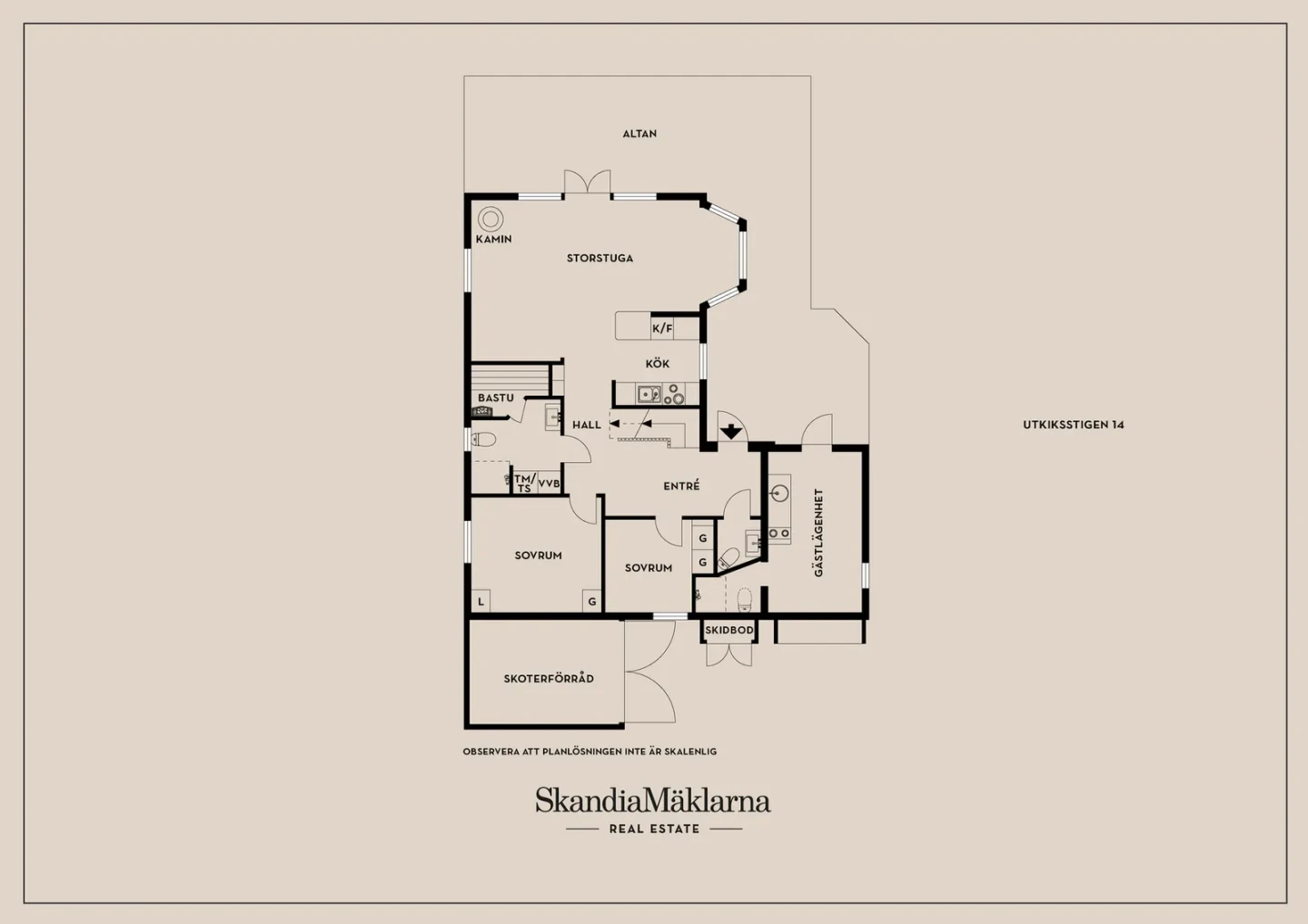 Planritning, Utkiksstigen 14