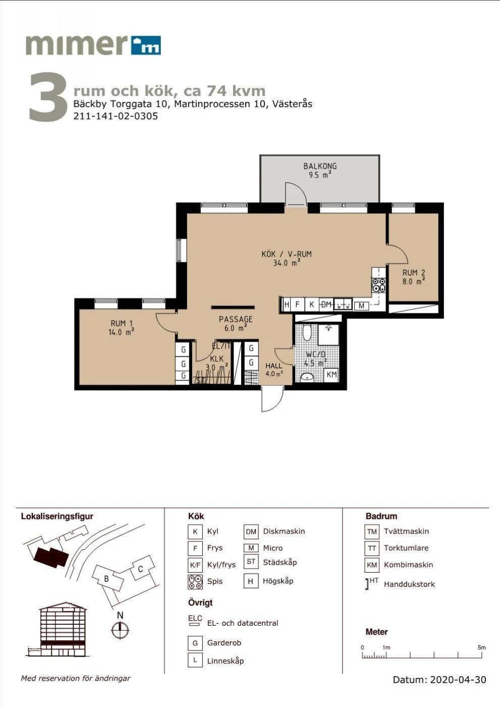 Planritning, Bäckby Torggata 10