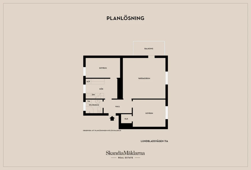 Planritning, Lundbladsvägen 11A