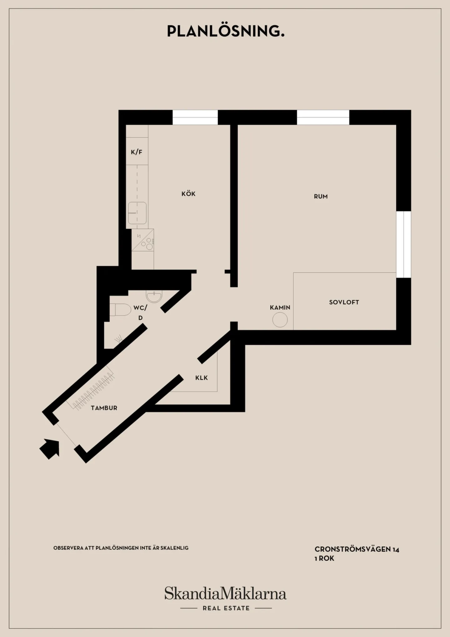 Planritning, Cronströmsvägen 14