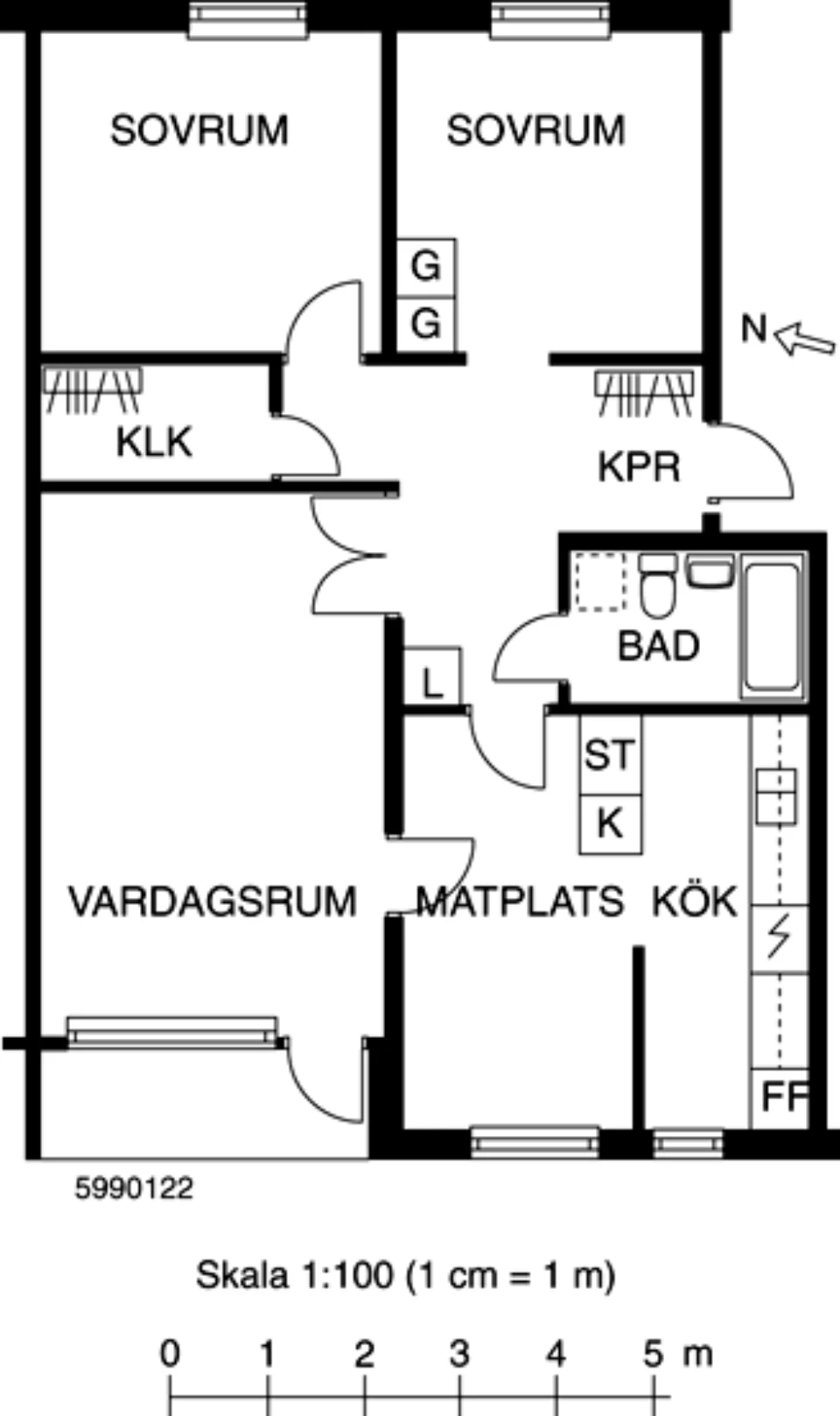 Planritning, Färjevägen 58D