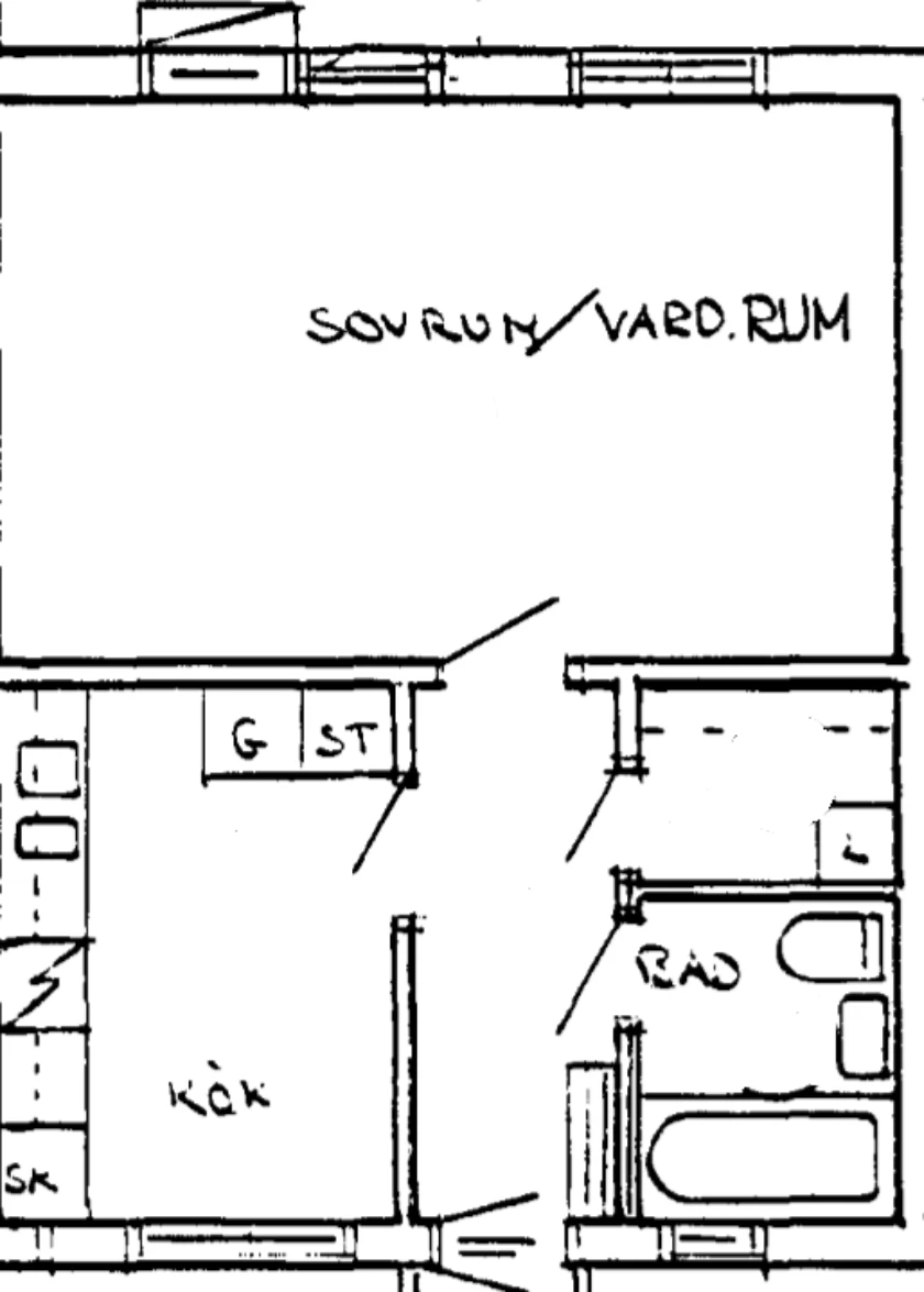 Planritning, Aspevägen 15