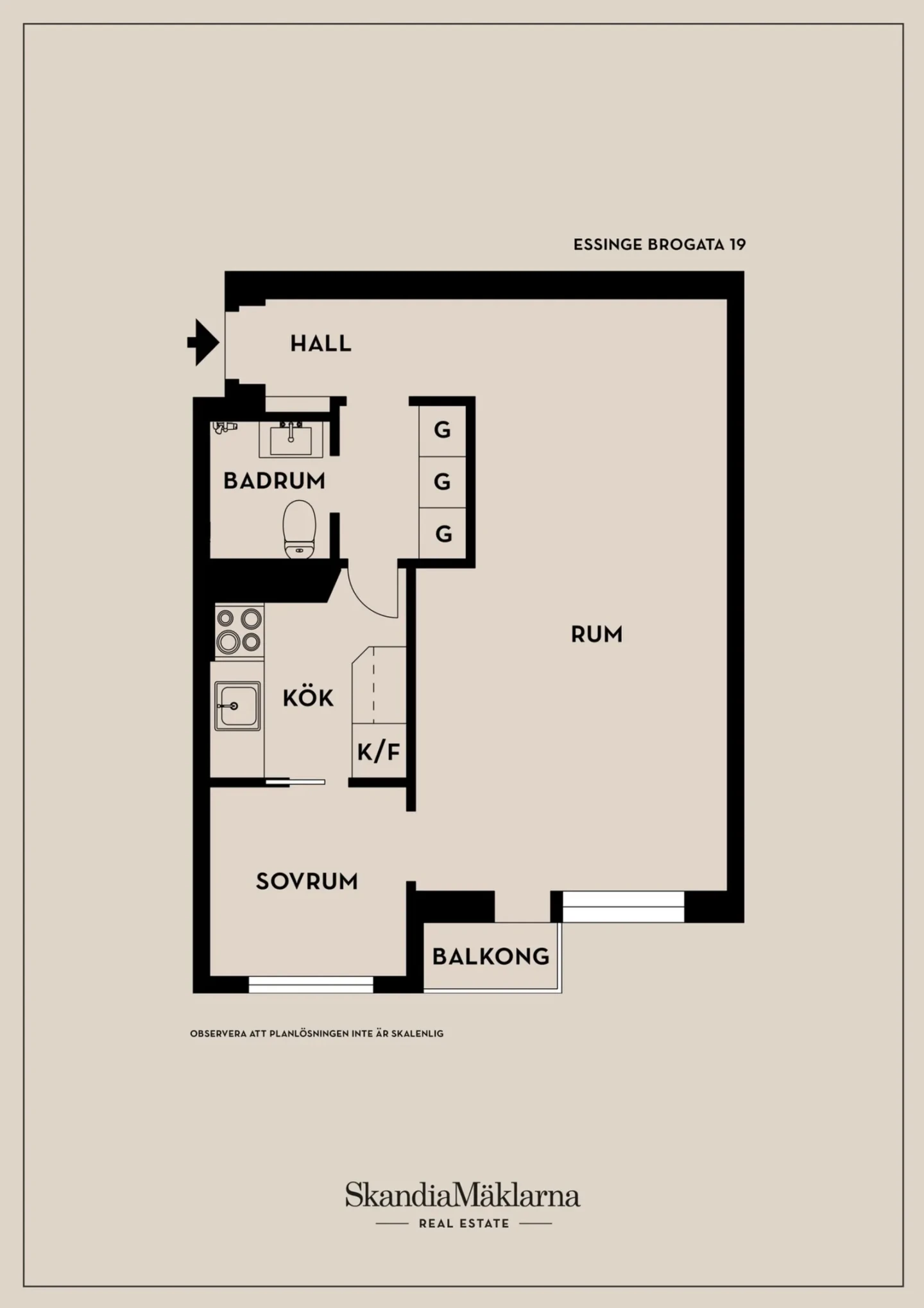 Planritning, Essinge Brogata 19