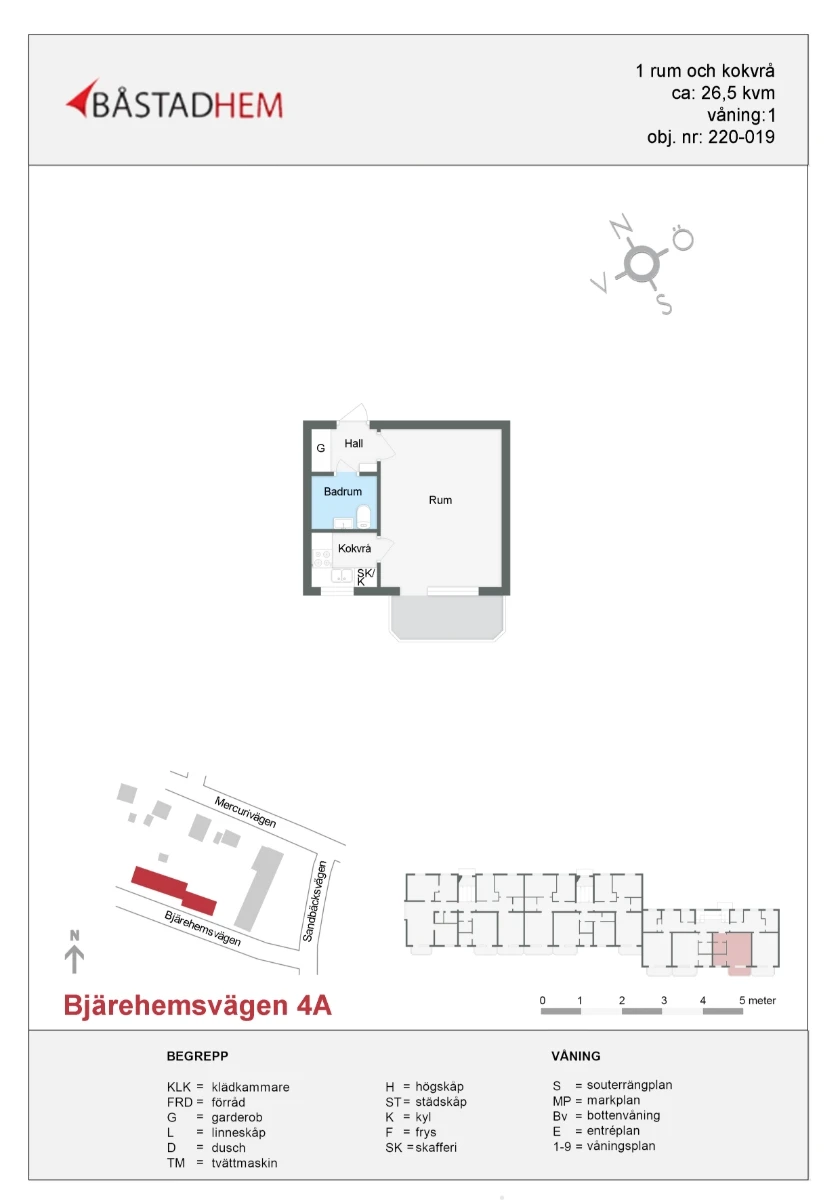 Planritning, Bjärehemsvägen 4A