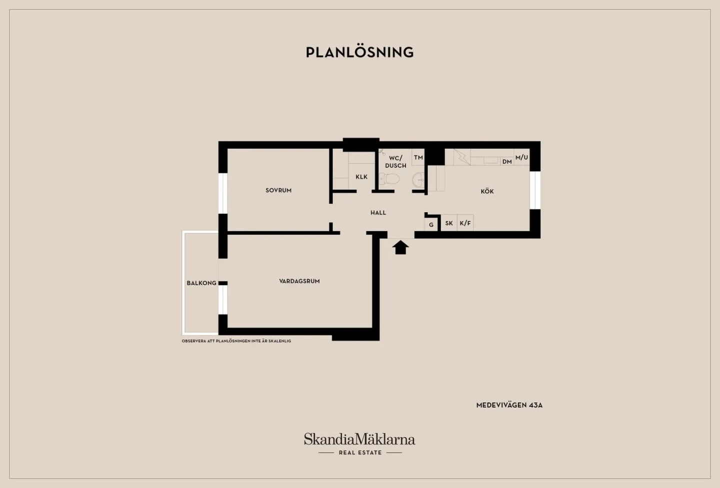 Planritning, Medevivägen 43A