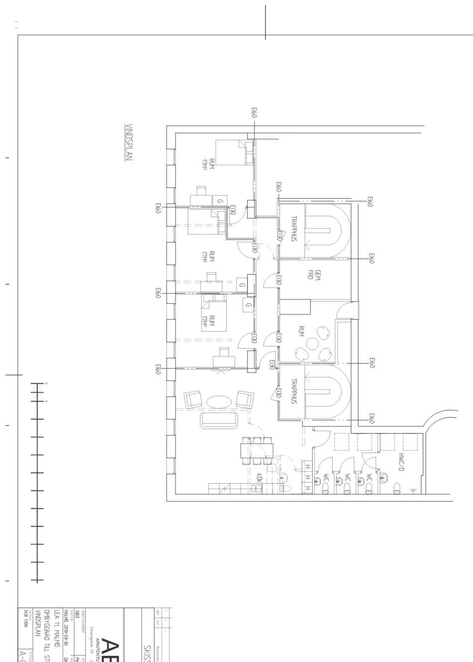 Planritning, Kornettsgatan 16A