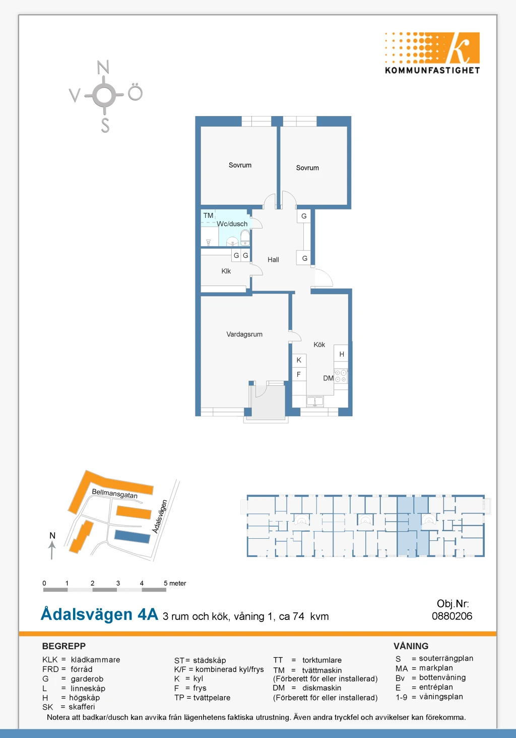 Planritning, Ådalsvägen 4 A