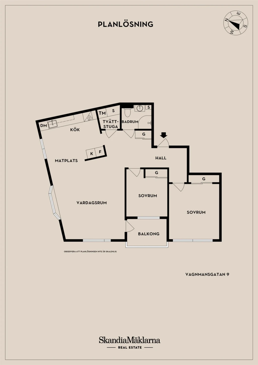Planritning, Vagnmansgatan 9
