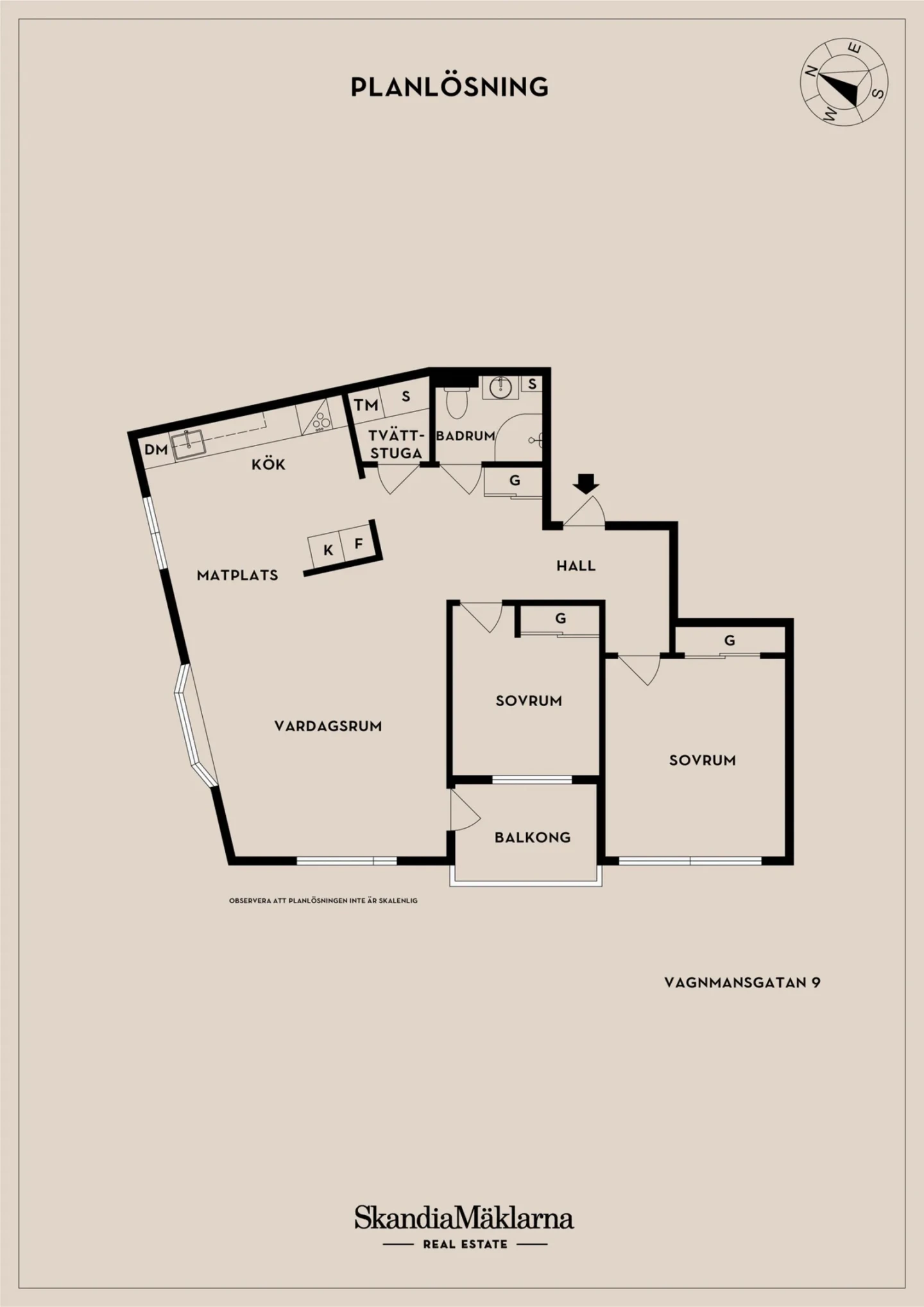 Planritning, Vagnmansgatan 9