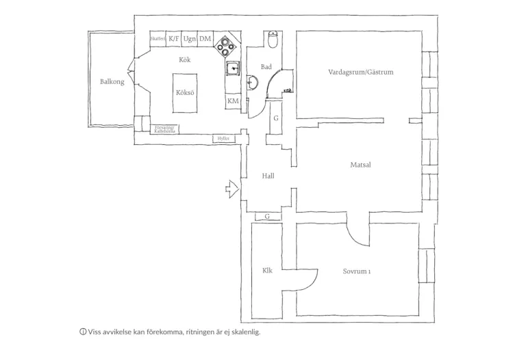 Bostadsrätt med 3 rum på Bohusgatan 2 i Göteborg, bild 4 av 5