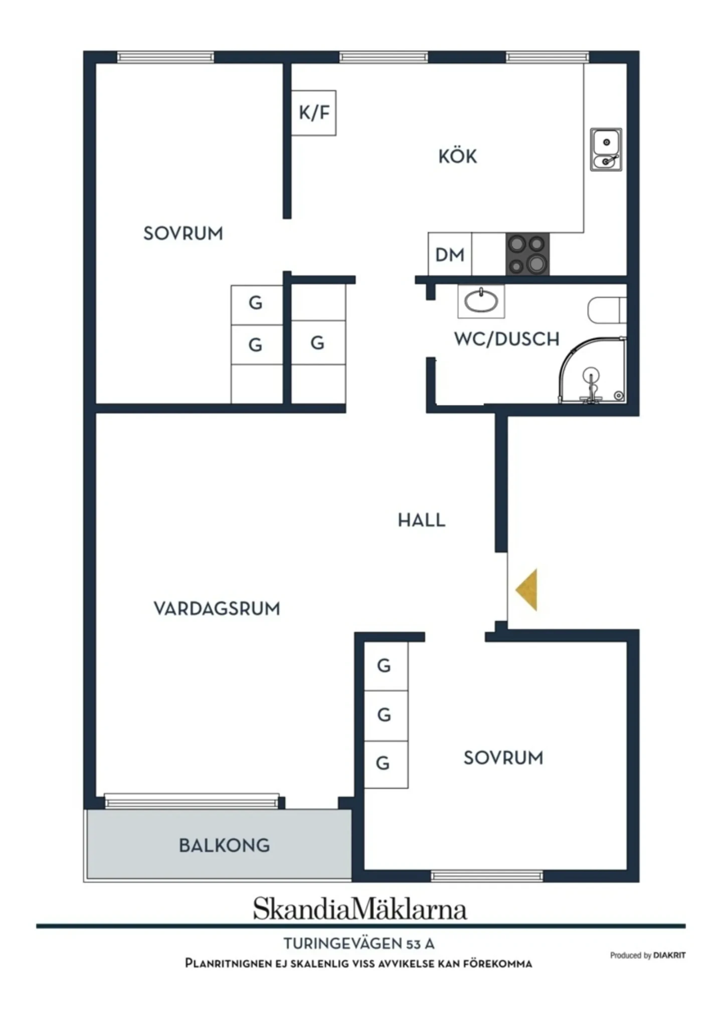 Planritning, Turingevägen 53A