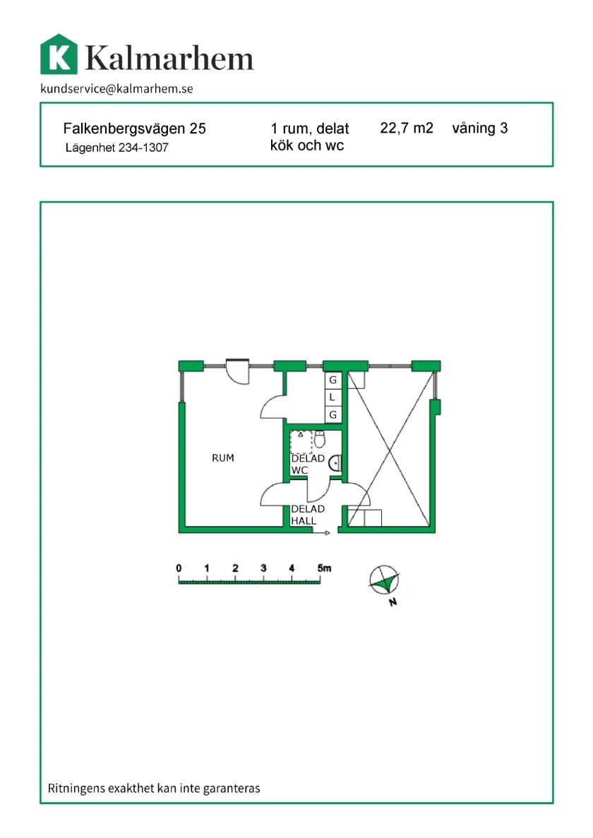 Planritning, Falkenbergsvägen 25
