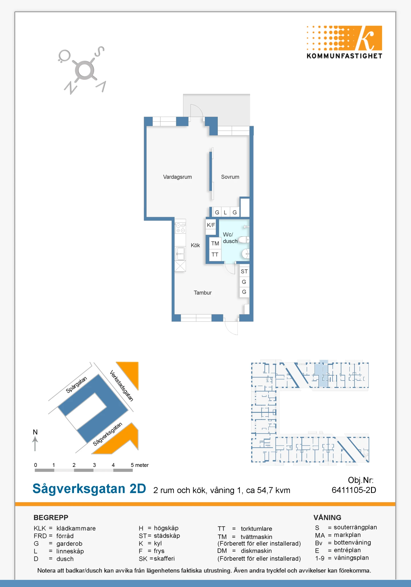 Planritning, Sågverksgatan 2 D