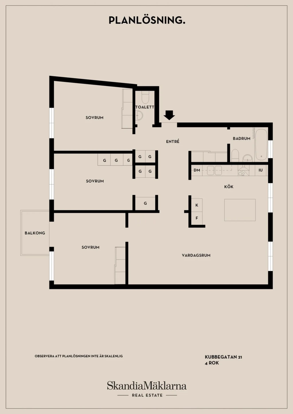 Planritning, Kubbegatan 21