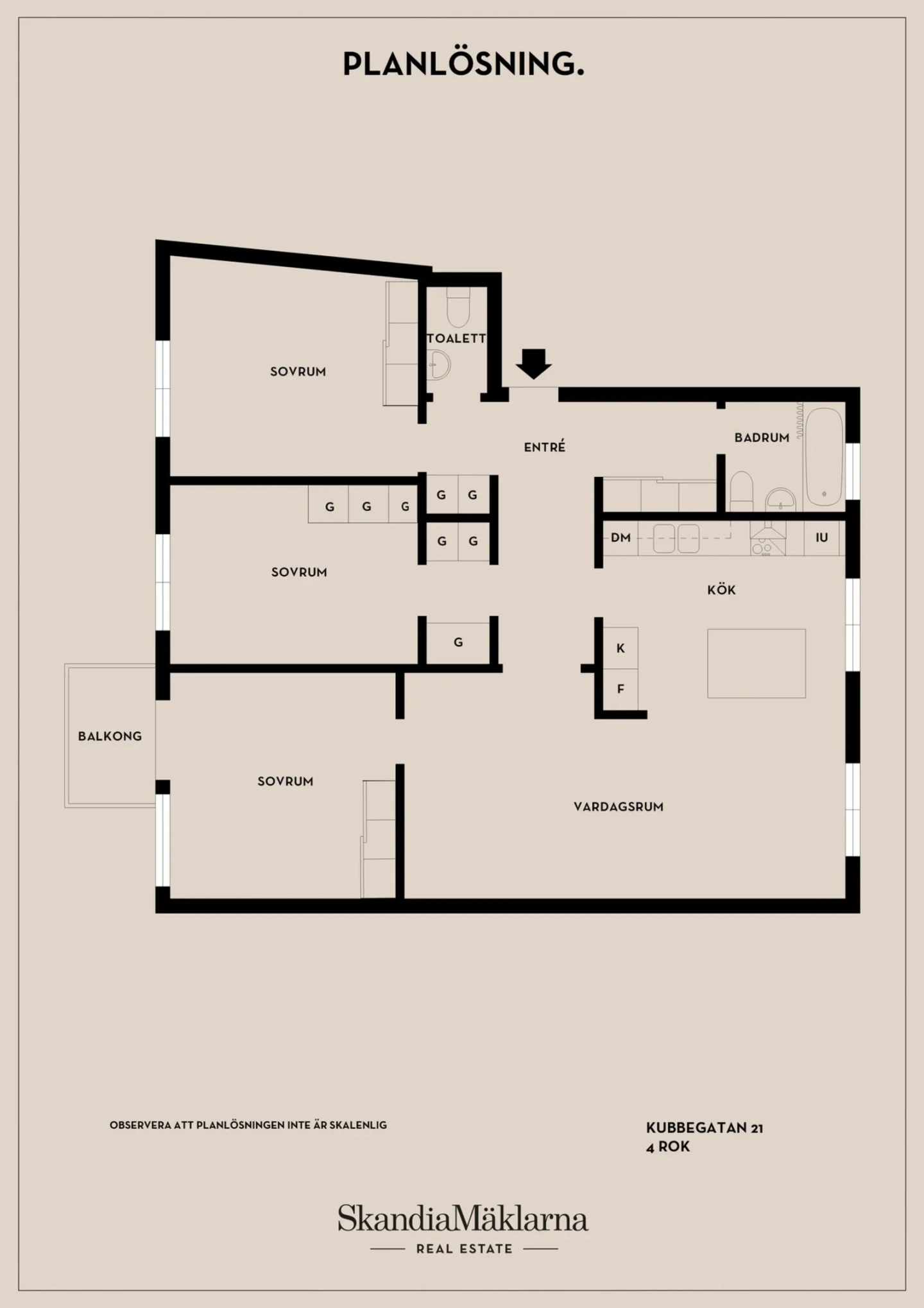 Planritning, Kubbegatan 21