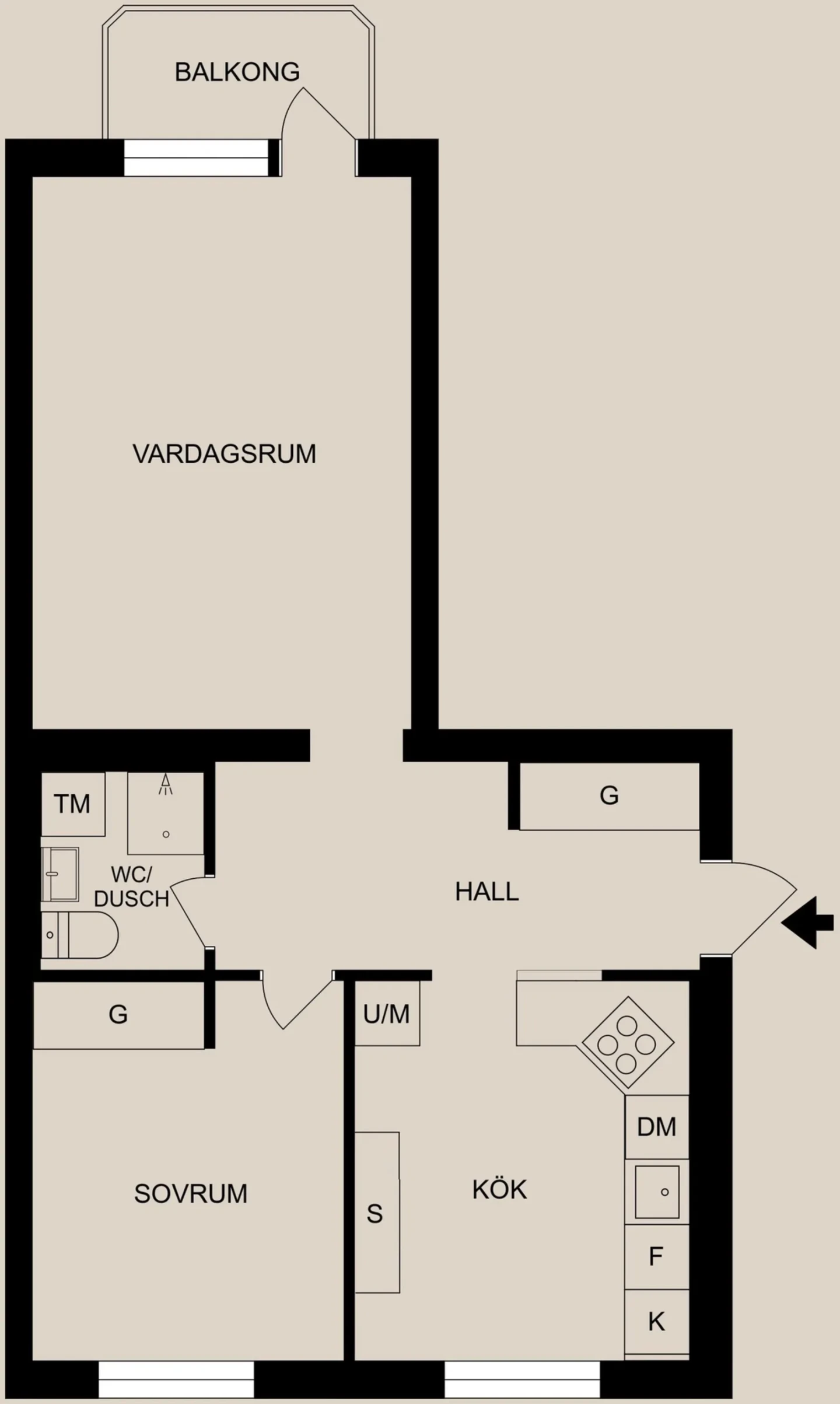 Planritning, Lindövägen 44A