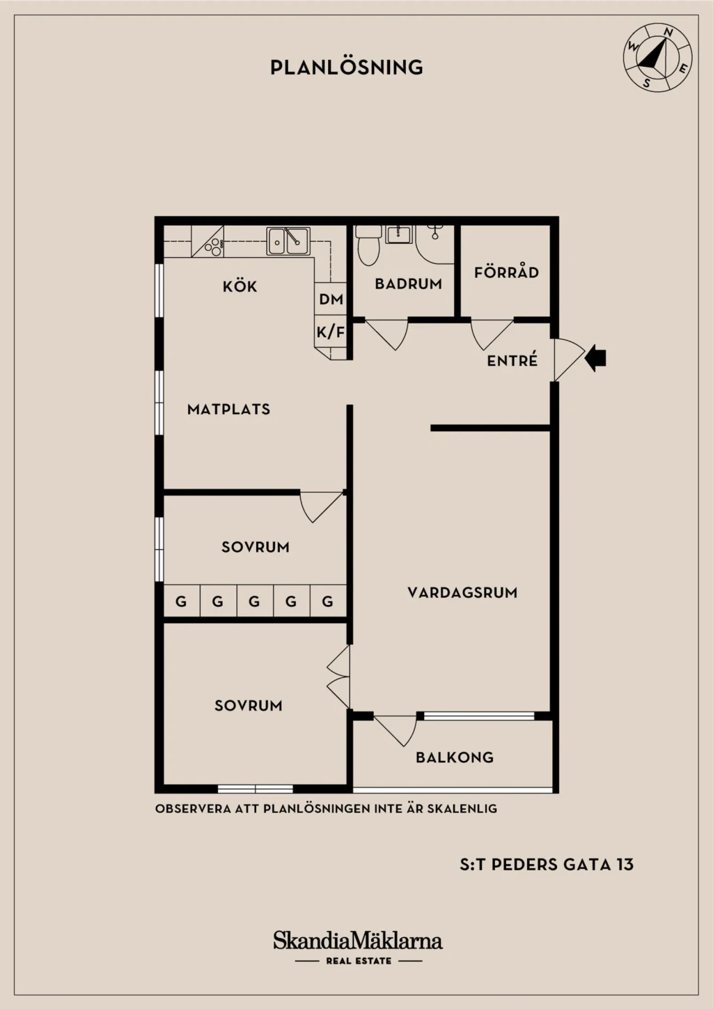 Planritning, S:t Peders gata 13