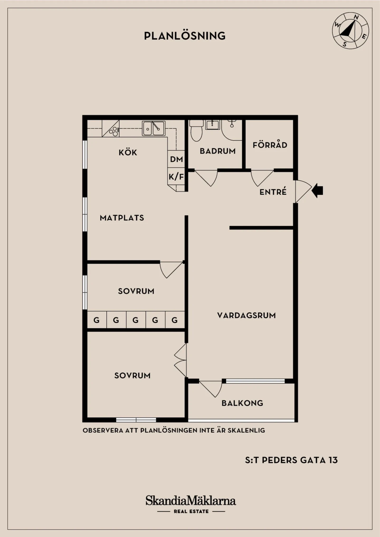 Planritning, S:t Peders gata 13