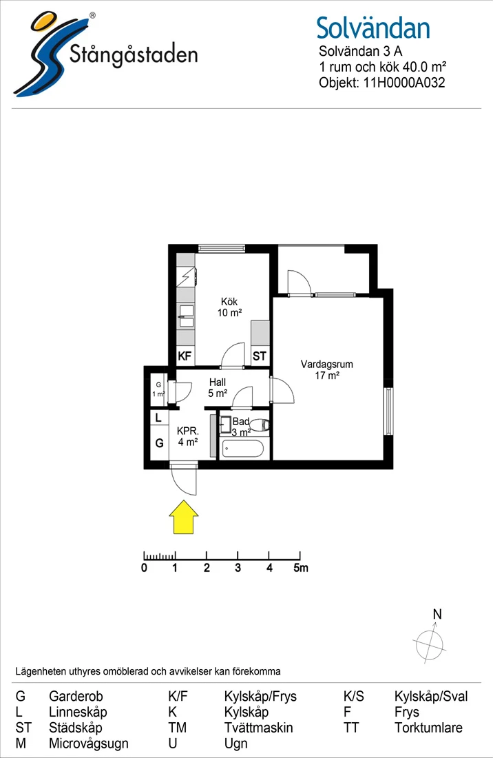 Planritning, Solvändan 3A