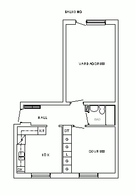 Planritning, Åsbäcksgatan 38 B