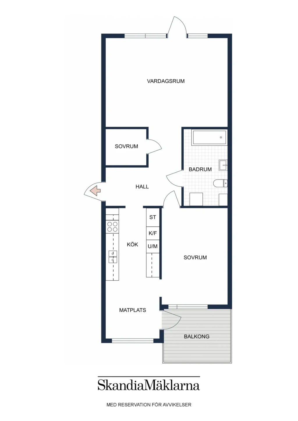 Planritning, Valthornsvägen 8
