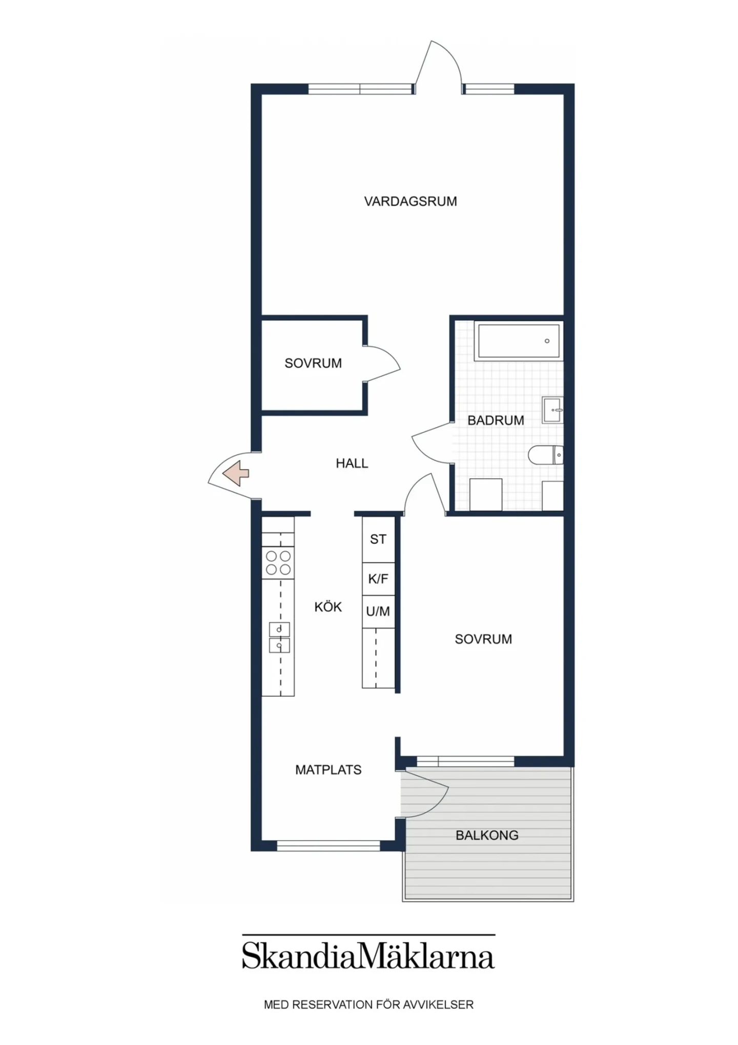 Planritning, Valthornsvägen 8