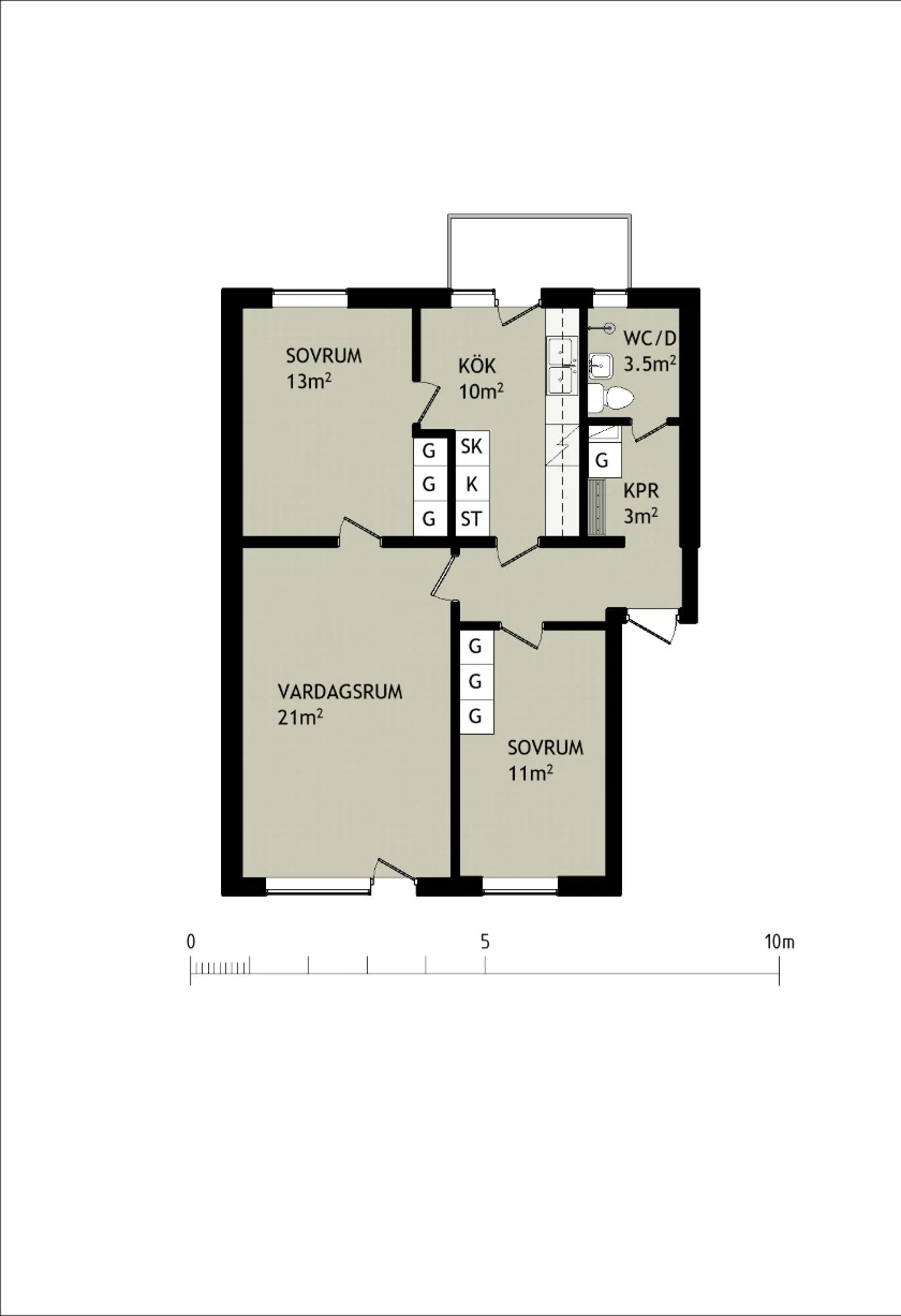 Planritning, Källvägen 6