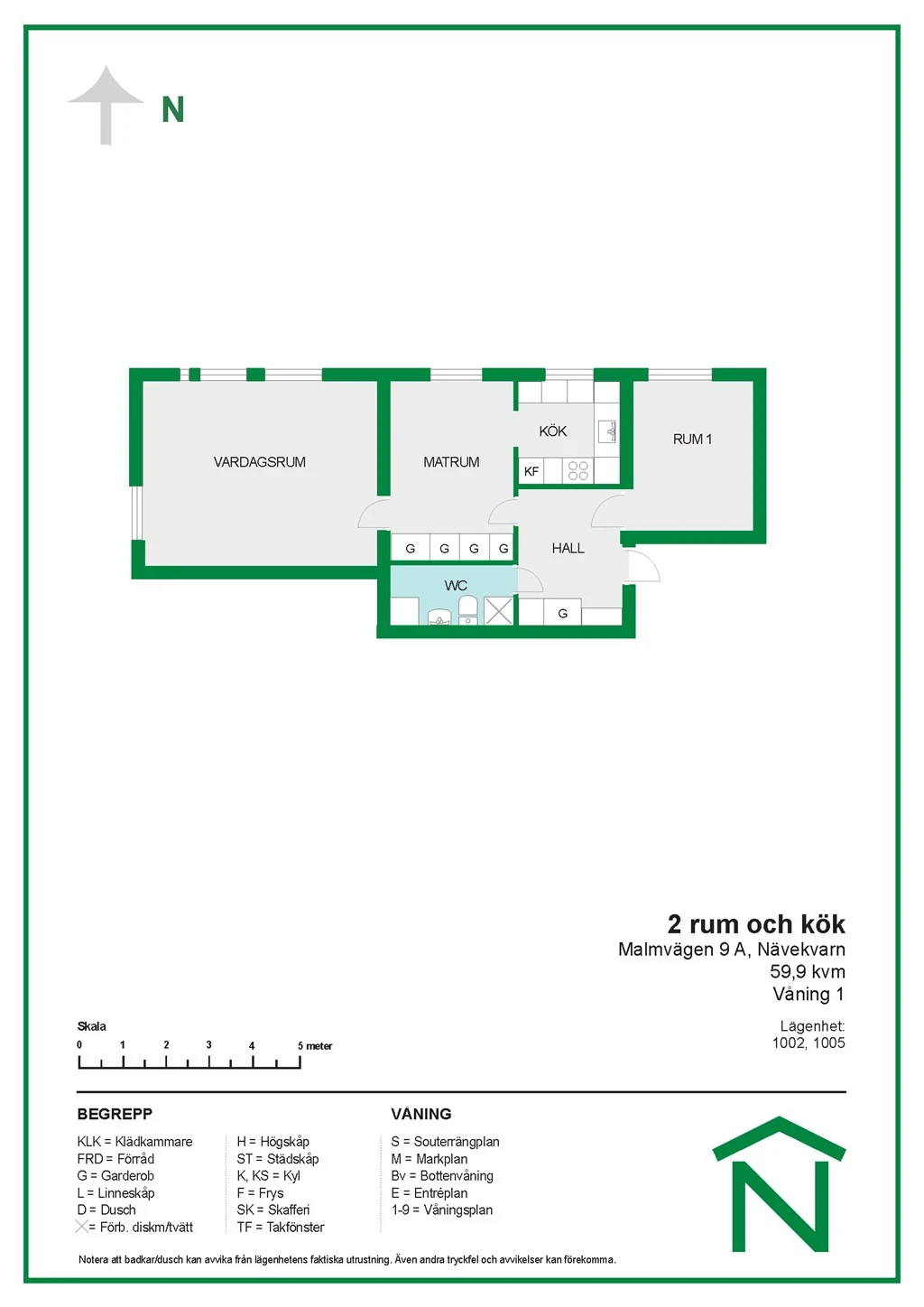 Planritning, Malmvägen 9A