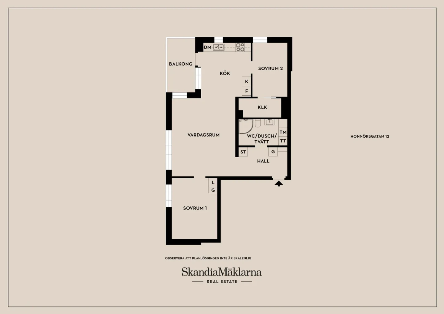 Planritning, Honnörsgatan 12