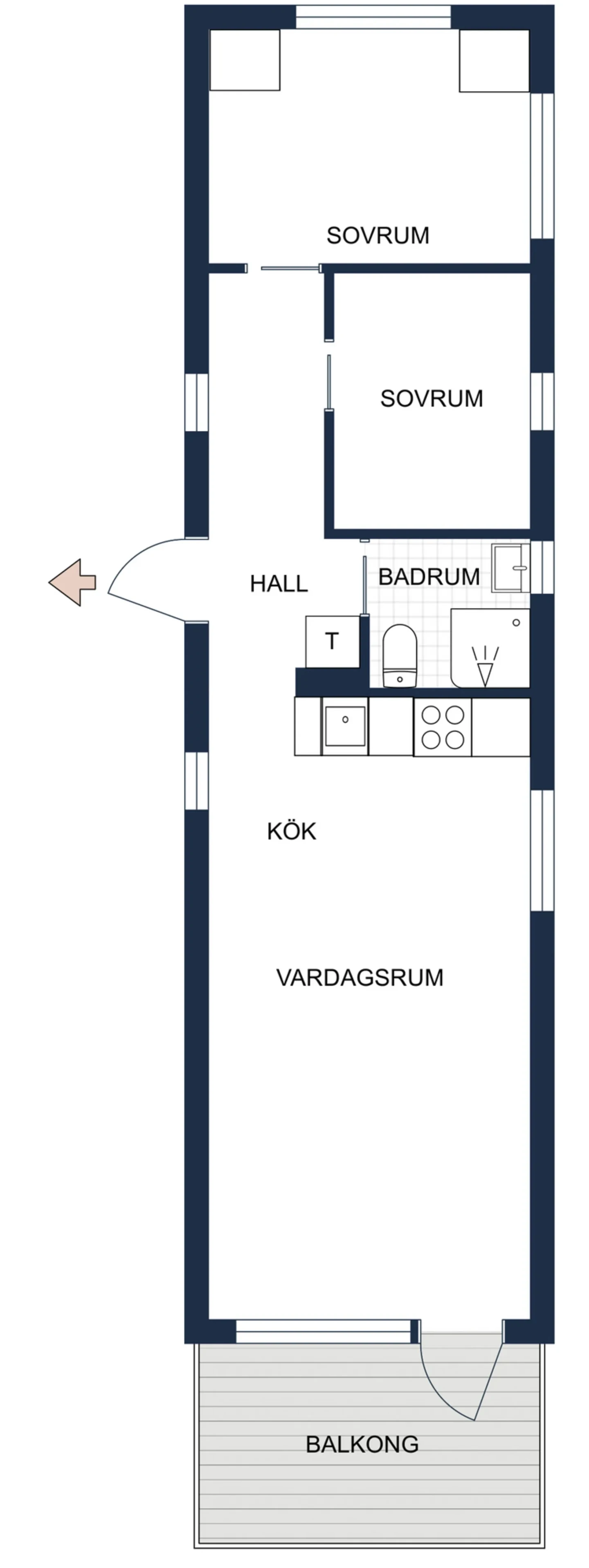Planritning, Backladsvägen 8C - Terassen #26