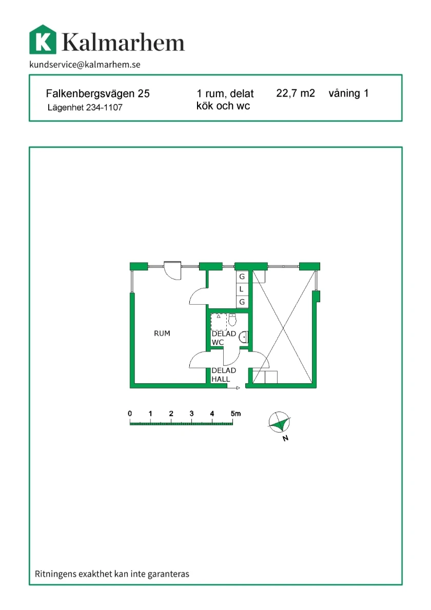 Planritning, Falkenbergsvägen 25