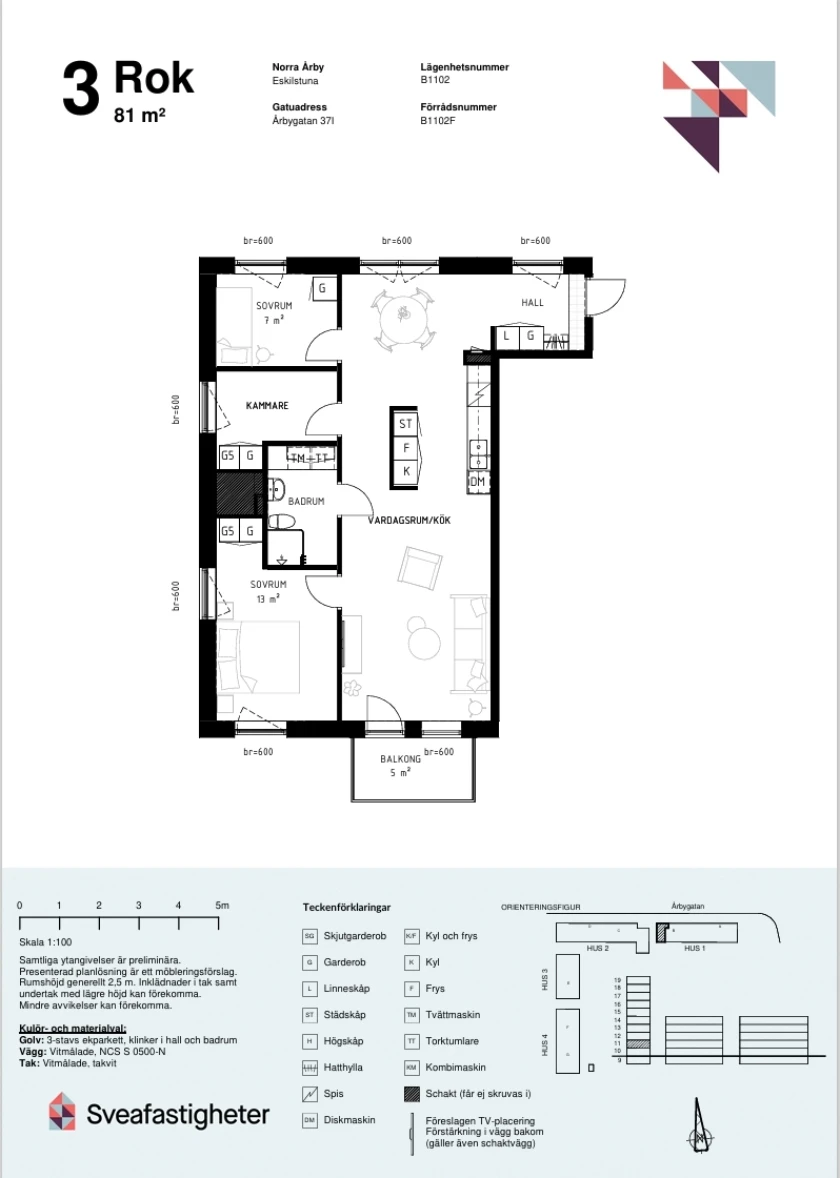 Planritning, Årbygatan 37I