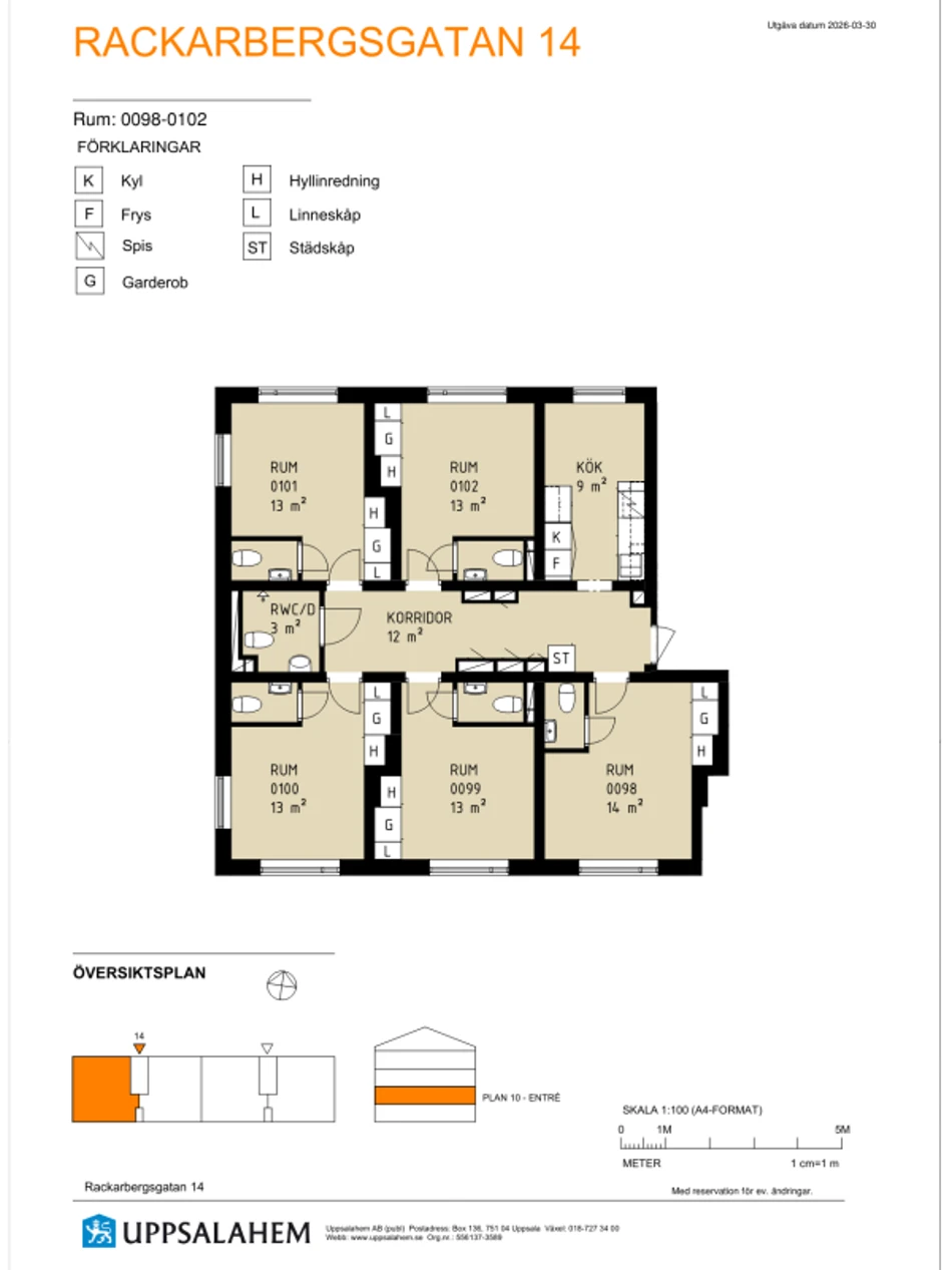 Planritning, Rackarbergsgatan 14