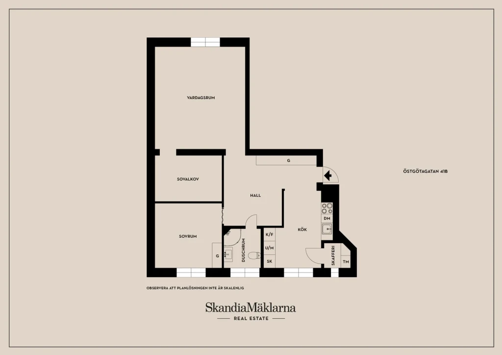 Planritning, Östgötagatan 41B