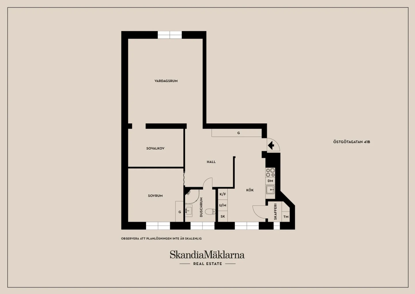 Planritning, Östgötagatan 41B