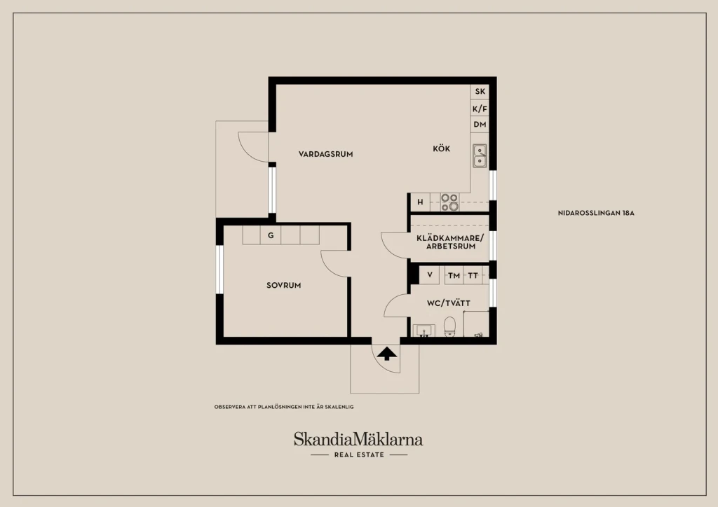 Planritning, Nidarosslingan 18A